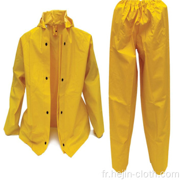 Vêtements de pluie robustes en polyester